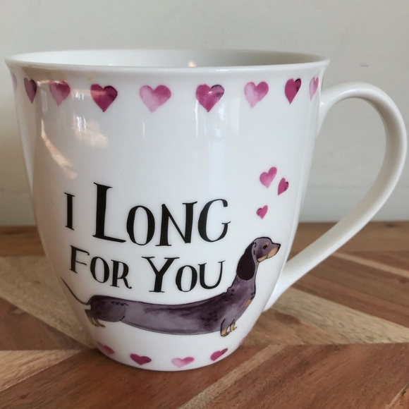 Milly Green Valentines Dachshund Mug Long For You - Picture 2 of 4